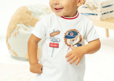 Σετ μπλούζα με βερμούδα για βρεφικό αγόρι (0 - 15 μηνών) | ΜΠΕΖ - Energiers - 